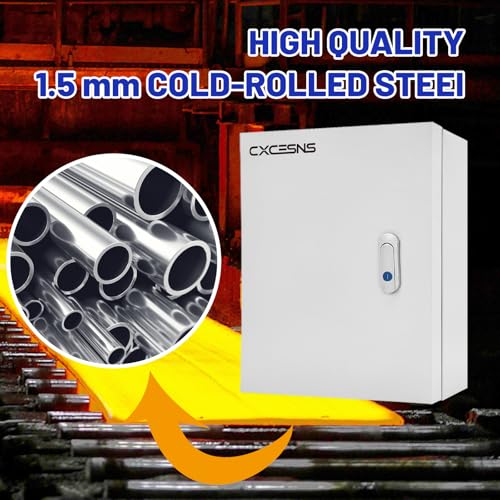 Electrical Junction Box 20x16x6, NEMA 4X IP66 Steel Enclosure Box - size: 20 x 16 x 6''