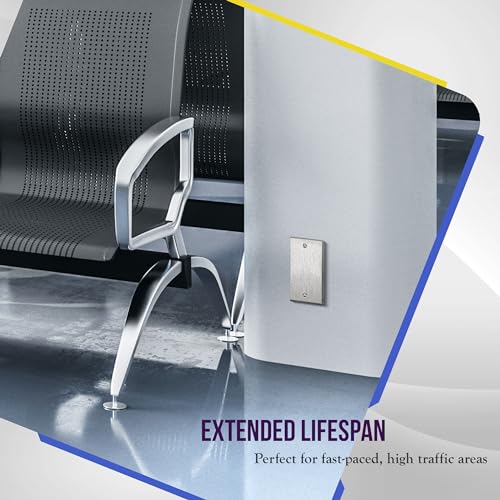 ENERLITES Blank Metal Wall Plate, 1-Gang, Stainless Steel, 10 Pack - color: Stainless Steel, size: 1 Gang - Standard
