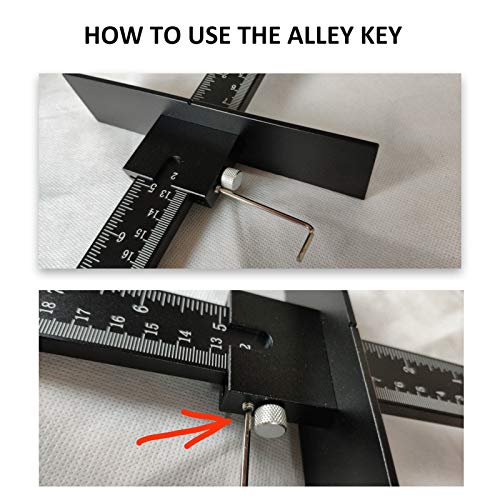 Cabinet Hardware Jig Tool Adjustable Drill Template Guide Aluminum Alloy Cabinet Handle Jig Cabinet Jig for Doors Handles Pulls Black