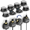 Cable Clips 12 Pack Rotatable Cord Organizer with Adhesive - size: Pack of 12