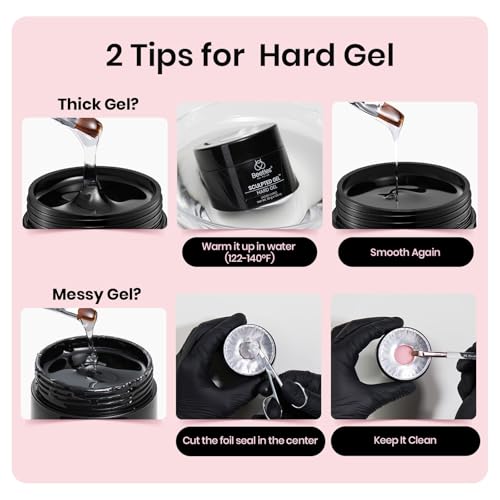Beetles Hard Gel for Nails Rose Pink, 1 oz 9 in 1 Pink Builder Nail Gel - color: Rose Dusk Pink 1 oz