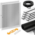 2 Pack White Window Screen Frame Kit with Aluminum Frames Up to 46" X 46" - color: White, size: 46 in X 46 in (2 Pack)