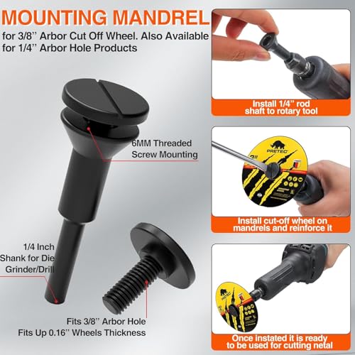 Cut Off Wheels 3 Inch, 55 Pack with Mandrel Kit for Die Grinder - size: 3 INCH