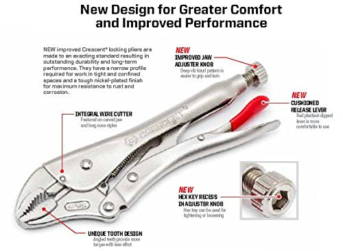 Crescent 6" Locking C-Clamp with Swivel Pads - Carded - C6CCSVN, Red - size: C6CCSVN