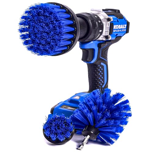 Diamond Shine 3-Pack Multipurpose Drill Brush Attachment Set – Turns Drill Into Electric Power Scrubber for Tile, Grout, Floors, Bathtub & Shower