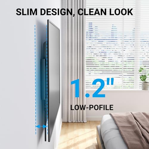 PERLESMITH Fixed TV Wall Mount Bracket for 32-82 Inch LED, LCD, and OLED Flat Screen TVs - Fits 16”- 24” Wood Studs, Fixed TV Mount with VESA 600 x 400mm Holds up to 132 lbs, PSLLK1 (Pack of 2) - size: 32"-82" Fix TV Wall Mount (Pack of 2)