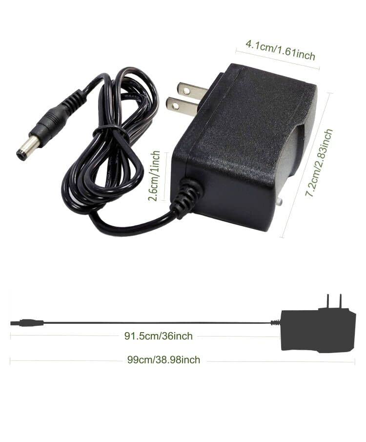 12.6V 1A Power Supply Adapter 100-240 AC to DC 12V 12.6V 1000mA AC/DC Power Supply Transformer with 8Pcs Multi Tips 5.5x2.1mm 3.5x1.35mm Micro-USB for Massage Gun Aircraft Model Ball Launcher