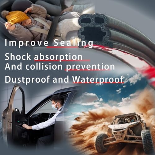 52.49ft Car Door Seal Strip, Self Adhesive Weather Stripping - size: 52.49FT