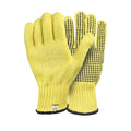 Heat Cut Resistant Gloves,Aramid Leather Oven Gloves with Fingers,Thick Knit Grill Mitts (Silicone Beads, Small) - size: 1pc-Small, style: Silicone Beads