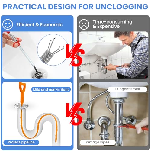 Aifeier ET Drain Clog Removal Tool Set, 15-Pack