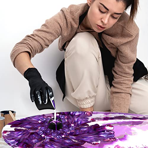 Baderke 6 Pieces Pour Painting Supplies Split Cups for Paint Pouring Acrylic Silicone Resin Flower Acrylic Leaky Fluid Mixing Cups 3/4/5 Channels Dividers Art Accessories Crafts DIY Drawing Tools
