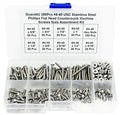 280Pcs #4-40 UNC Stainless Steel Phillips Flat Head Countersunk Machine Screws Nuts Assortment Kit- #4-40x 3/16" 1/4" 5/16" 3/8" 1/2" 5/8" 3/4" 7/8" 1" - size: #4-40
