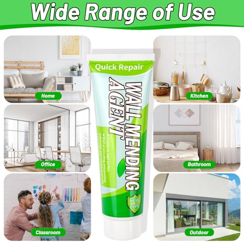 Mckanti 3 Pcs Drywall Repair Kit, Spackle Wall Repair Kit with 4 Pcs Drywall Patch, Sandpaper, Scraper for Wall Repair - color: 3 Pack Wall Spackle