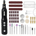 Cordless Rotary Tool, 3.7V Li-ion Electric DIY Mini Grinder Kit with Front LED Work Light, 5 Variable Speed, 72pcs Accessories USB Charging Multi-Tool Perfect for Nail Polishing