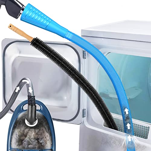 Sealegend 2 PCS Dryer Vent Cleaner Kit, Dryer Lint Vacuum Attachment&Brush - color: Blue