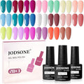 JODSONE 23 PCS Gel Polish Kit Colorful Fashion Classic Nail Gel Set 3 Bottles of Base Coat Matte and Glossy Top Coat - color: B26