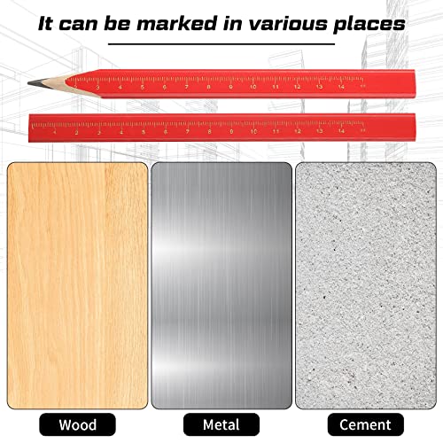 Clabby 10 Pcs Carpenter Pencils Flat Octagonal Construction Pencils