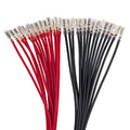 30Pcs Female Spade Crimp Terminal with Insulating Sleeve Quick Connectors Wire Splice Assortment Kit (2.8mm) - size: 2.8mm
