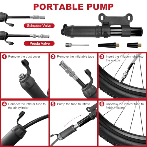 15 in 1 Bike Repair Kit Tool Set Waterproof Bike Saddle Bag - color: Red
