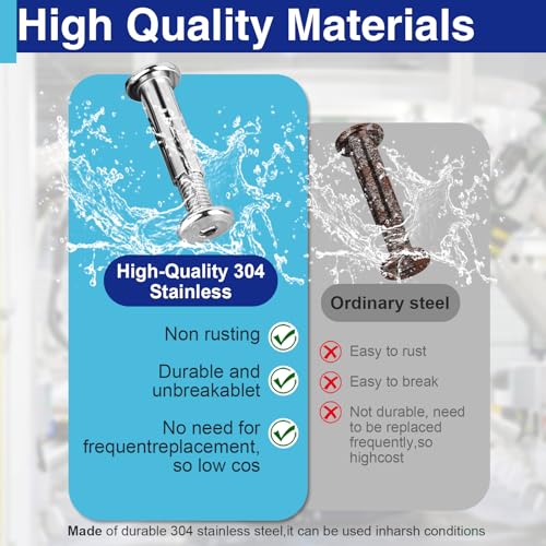 30 Sets M6 Barrel Nuts and Bolts Assortment, 20mm 25mm 40mm - size: 30 Sets M6 3 Size Kit