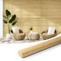 Art3d 48 x 96 in Pole Wrap Natural Bamboo Wall Panel, 1-Pack, Natural - color: Natural, size: 1-48 inches x 96 inches