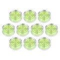 PATIKIL 10pcs Round Bubble Level 32x12mm Mini Circular Bullseye Spirit Levels Measuring Layout Tools for Leveling Camera Tripod Telescope Workshop Turntable Pictures Frame, Green - size: 32x12mm