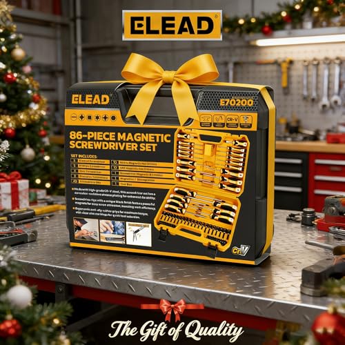86-Piece Magnetic Screwdriver Set, Torx/Slotted/Phillips Precision Screwdrivers, SAE & Metric Magnetic Nut Driver Set, Screwdriver Bits, Bit Holder with Sturdy Tool Box - style: 86-Piece Upgrade Magnetic Screwdriver Set