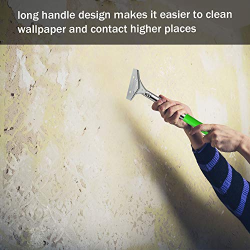Mudder 4 Inch Razor Blade Scraper Tool Floor Wallpaper Paint, Green, 3 Pcs - color: Green