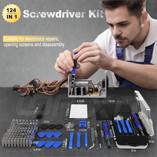 Precision Screwdriver Set,Glasses repair kit,Magnetic Screwdriver Torx T6 T8 T9 T10,Pentalobe P5,Triwing,Flathead,Phillips with Pry Tool for iPhone/Xbox/Ps4 Laptop,Computer,Switch,Phone Screen,Watch - color: Blue
