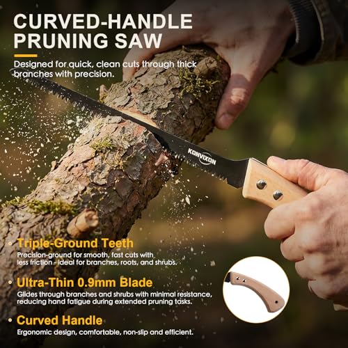 5PCS Hand Saw Set, SK5 Steel Blade, Hardened Teeth, Teflon Coating