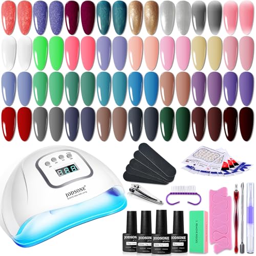 JODSONE 32 Colors Nail Polish Set With U V Light Manicure Nail Tools Nail Art Manicure Salon DIY at Home - color: KIT-02