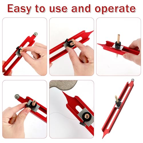Precise Contour Scribe Tool Woodworking Profile Scribing Tool Ruler with Adjustable Pencil Holder Upgrade Contour Measuring Tool Measuring Scriber Tools Aluminum Alloy Contour Gauge Tool