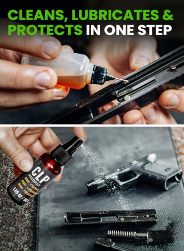 Universal Gun Cleaning Kit for All Caliber .17 to 12Ga - Handgun, Shotgun, Pistol and Rifle Cleaning Kit with Steel Rods, Brass Jags, Brushes, Gun Cleaning Patches - Complete Gun Cleaning Kit - style: 61pc Brass Cleaning Kit CLP