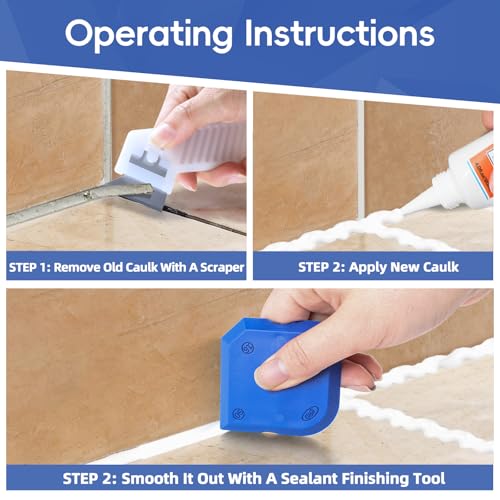 Goopreen 11 PCS Silicone Caulking Tool Kit, Caulk Remover Tool