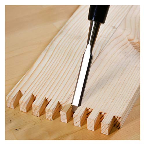Buck Brothers 120101BC 1/4" Wood Chisel Made in USA, For Paring and Finishing Cuts in Carpentry and Woodworking, Tempered Tool Steel Blade, Mallet-Safe Handle - size: 1/4"