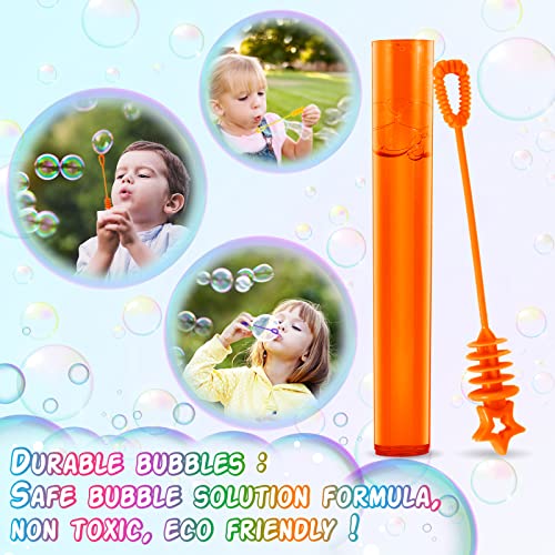 300 Pcs Mini Bubble Wands in 10 Colors, Bulk Party Favors for Kids, Themed Birthday, Christmas, New Year, Valentine, Carnival, School Classroom Prizes for Boys & Girls, Ideal Goodies Bags Stuffers