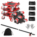 Kavlium Heavy Duty Furniture Dolly,5-Wheel Furniture Movers,6 Inch - color: Red, size: 6in