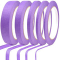 5 Rolls Pinstripe Tape - Masking Tape 1/16", 1/8", 1/4", 1/2", 3/4" - Thin Painters Masking Automotive Tape for DIY, Car, Auto, Paint, Art, Tumblers (Purple) - color: Purple