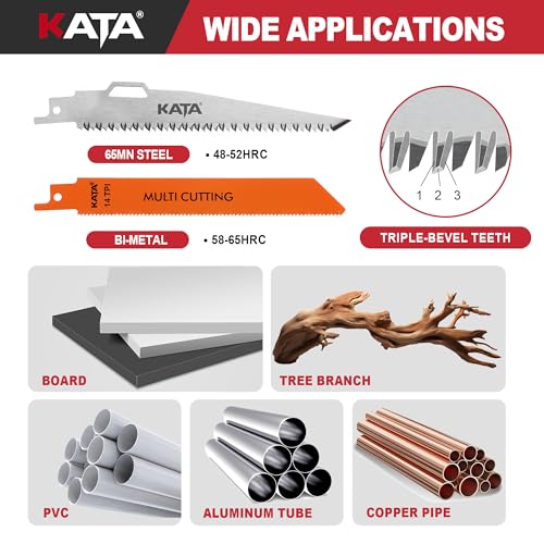 KATA 2-in-1 Folding Hand Saw with Interchangeable Multi-Cutting Blade - color: 2in1