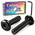 Taiss 20pcs M6 x 35mm Flat Head Socket Head Screw,304 Stainless Steel 18-8 Furniture Bolts,Fully Threaded,Connection Screws - size: 20PCS M6x35mm