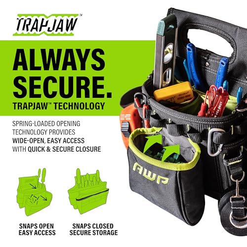 AWP Tool Pouch, Electrician Tool Pouch, Premium, Professional Multi-Pocket Organizer - size: 1 Pack, style: Portable Tool Box