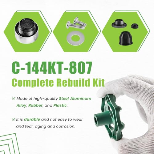 C-144KT-807 Wall Hydrant Complete Service Kit, for C-144 C-244 Series Wall Hydrants, Replace for C-144KT-807 Anti-Siphon Freezeless Faucet Repair Kit - style: C-144KT-807