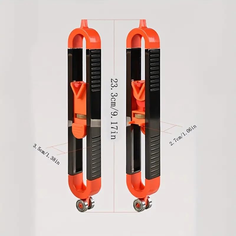 1 Set Contour Gauge Measuring Ruler with Lock Adjustable for Woodworking, Tiling and Carpentry Irregular Curve Profiling Tool, A1