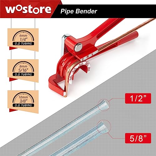 Wostore Double Flaring Tool Kit, Tube Bender 1/4-3/8" & Spring 1/2-5/8" - size: Flaring Tool Kit with Tube Bender