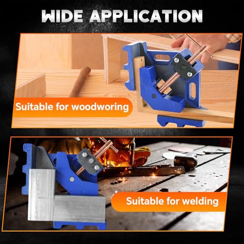 2 Pack Cast Iron Welders Angle Clamp Two Axis 90 Degrees