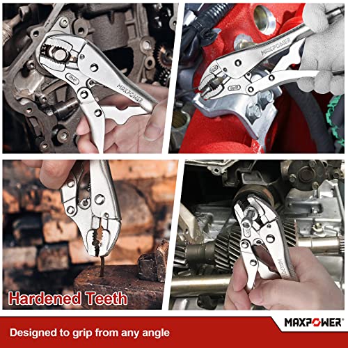 MAXPOWER 5-Piece Locking Pliers Set with Kitbag