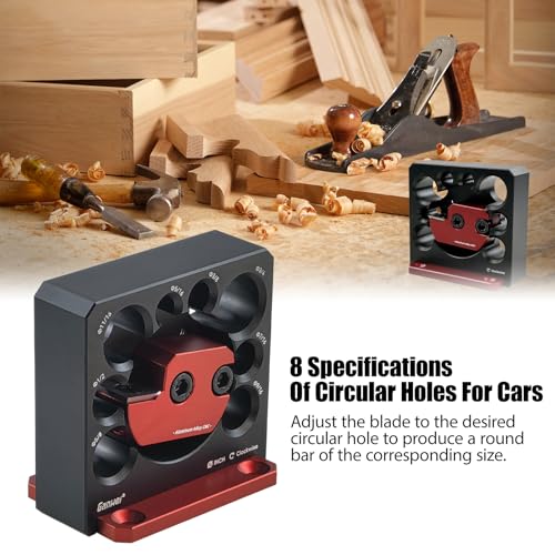Dowel Maker Jig Kit, 8 Hole Dowel Maker Round Rod Auxiliary Tool Electric Drill Milling Inserts for Wooden Rods Sticks Woodworking (Imperial)