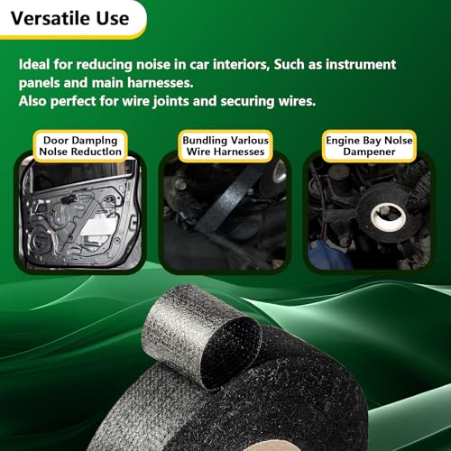 5 Rolls High Temp Wire Harness Tape (250FT Total) – OEM-Grade Automotive Cloth Fabric Tape for Engine Wiring Loom, Electrical Cable Protection & Noise Damping - 3/4 in x 50 ft - style: 5-pack
