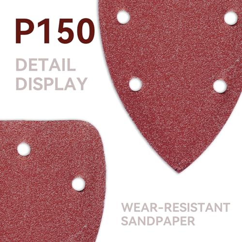 55 Pcs 150 Grit Mouse Sandpaper, Aluminum Oxide Mouse Sanding Pads - size: 150 Grit