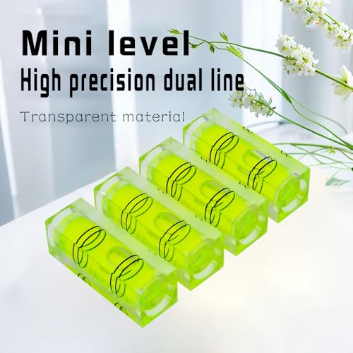 High precision mini bubble, double line small level bubble, three line flat ball household level ruler can be turned 180 degrees (Non-magnetic, 29 * 10 * 10mm（4PCS)) - size: 29*10*10mm（4PCS)